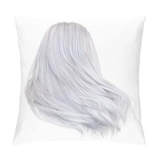 Personality  3d Render, 3d Illustration, Fantasy Long Hair On Isolated White Background Pillow Covers