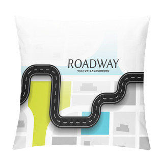 Personality  Journey Route Road Map Concept Background Design Pillow Covers