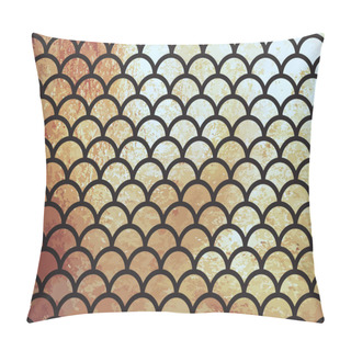 Personality  Golden Scale Abstract Pattern Texture Pillow Covers