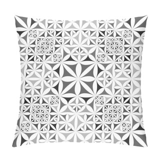 Personality  Green Repeating Curved Triangle Mosaic Kaleidoscope Pattern Wallpaper Pillow Covers