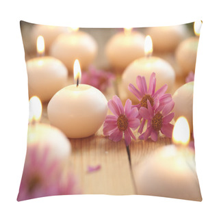 Personality  Candles And Flowers Pillow Covers