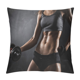 Personality  Fitness With Dumbbells Pillow Covers