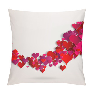 Personality  Valentines Day. Abstract Paper Hearts. Love Pillow Covers