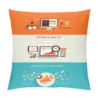 Personality  Set Of Flat Icons For Web Design Pillow Covers