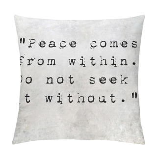 Personality  Inspirational Quote By Seneca On Earthy Background Pillow Covers