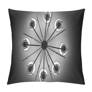 Personality  Chandelier On The Ceiling Monochrome Pillow Covers