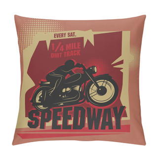 Personality  Abstract Background With The Words Speedway Inside Pillow Covers