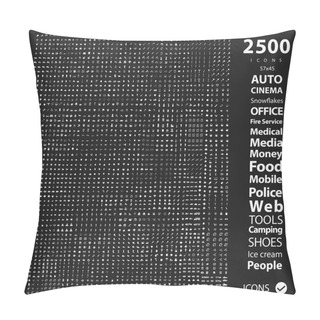 Personality  Icons In Flat Style Pillow Covers