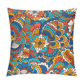 Personality  Hand Drawn Seamless Pattern With Floral Elements.  Pillow Covers