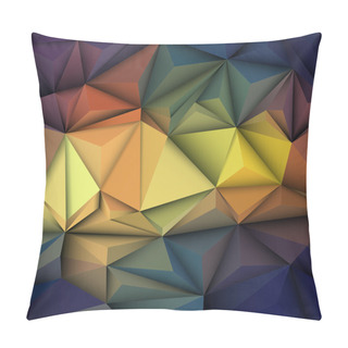 Personality  Vector Illustration Abstract 3D Geometric, Polygonal, Triangle Shape Pillow Covers