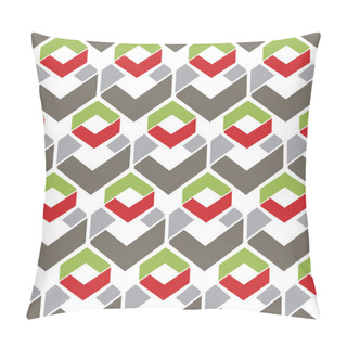Personality  Bright Artificial Seamless Pattern With Rhombs, Colorful Infinit Pillow Covers