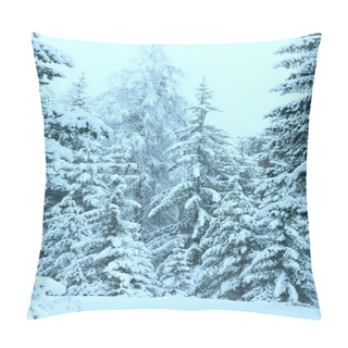 Personality  Snowy Fir Forest. Pillow Covers