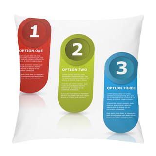 Personality  One Two Three Options Banners. Pillow Covers