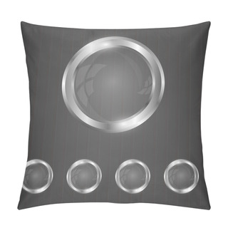 Personality  Glass Silver Buttons Vector Illustration  Pillow Covers