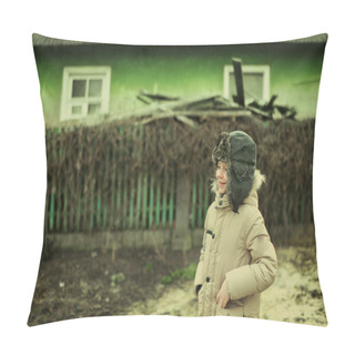 Personality  Rural Boy In A Cap Pillow Covers