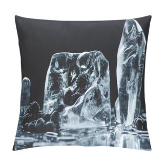 Personality  Frozen Berries In Ice Cubes Pillow Covers