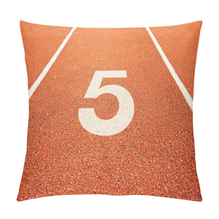 Personality  Number Five On Running Track Pillow Covers