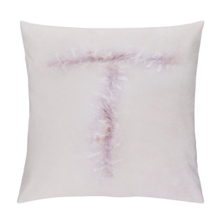 Personality  Scar Letter T On Human Skin Pillow Covers