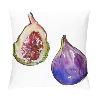 Personality  Exotic Figs Wild Fruit In A Watercolor Style Isolated. Pillow Covers