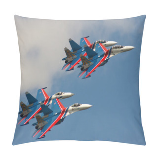 Personality  Group Su-27 Performing Aerobatics At An Airshow Pillow Covers
