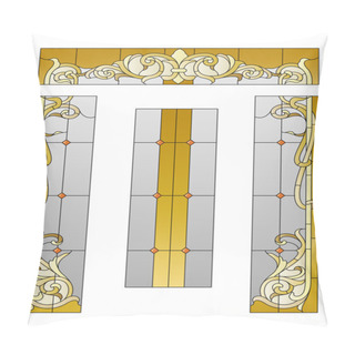 Personality  Doorway With A Stained-glass Pillow Covers