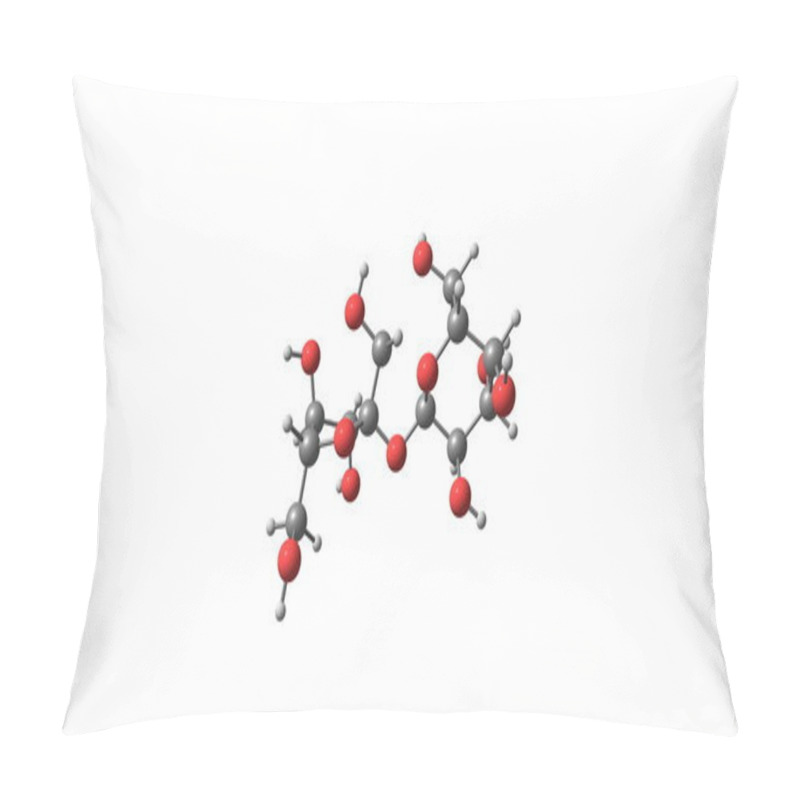 Personality  Sucrose Molecular Structure Isolated On White Pillow Covers