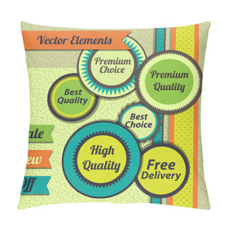 Personality  Sale Signs Banner Vector Illustration   Pillow Covers