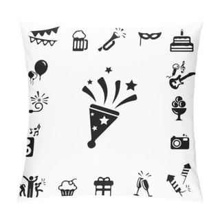 Personality  Celebration And Party Icons Set Pillow Covers