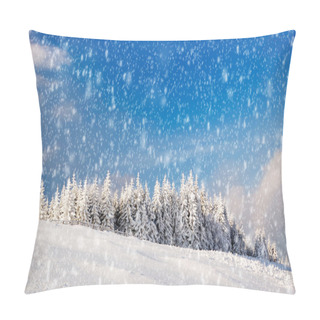Personality  Winter Landscape In Mountains Pillow Covers