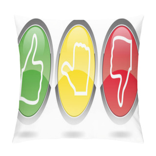 Personality  Voting Red-yellow-green Pillow Covers
