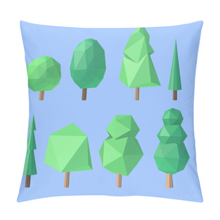 Personality  Set Of Polygonal Trees Pillow Covers