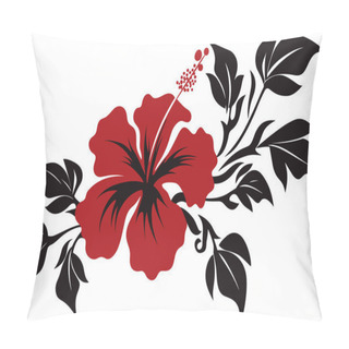 Personality  Hibiscus Flower Vector Illustration For Logos, Tattoos, Stickers And Wall Decors Pillow Covers