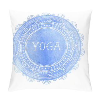 Personality  Bohemian Mandala And Yoga Background With Round Ornament Pattern Pillow Covers
