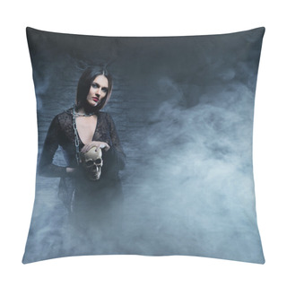 Personality  Young And Sexy Witch In The Dungeon Pillow Covers