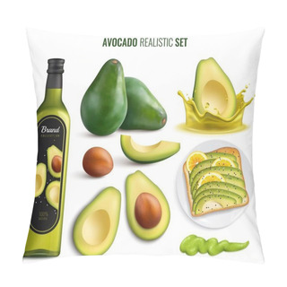 Personality  Avocado Realistic Set Pillow Covers