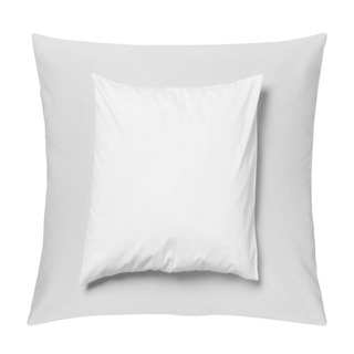 Personality  White Blank Pillowcase Mockup. Grey Background. Pillow Covers