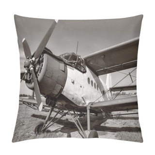 Personality  Picture Of A Vintage Biplane Pillow Covers