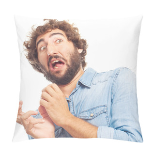 Personality  Young Crazy Man Pillow Covers