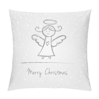 Personality  Christmas Angel Doodle Pillow Covers