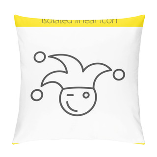 Personality  Jester Linear Icon Pillow Covers