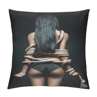 Personality  Woman Bound With Rope Pillow Covers