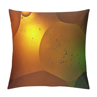 Personality  Beautiful Orange Color Abstract Background From Mixed Water And Oil   Pillow Covers