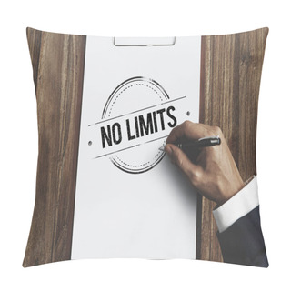 Personality  Man Writing Notes At Wooden Table Pillow Covers