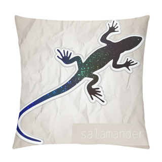 Personality  Abstract Salamander. Vector Illustration. Pillow Covers
