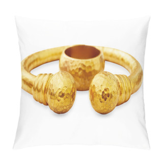 Personality  Ottoman Gold Bracelet And Ring Pillow Covers
