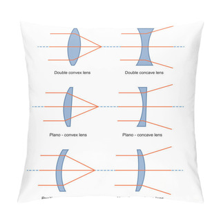 Personality  Ray Diagrams For Lenses Vector Pillow Covers