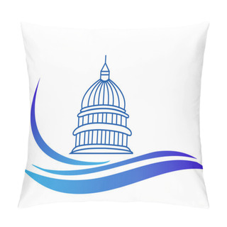 Personality  Cupola Or Temple Logo Vector Pillow Covers