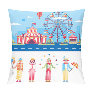 Personality  Circus And Clowns Pillow Covers