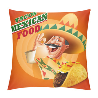 Personality  Chef Of Mexican Food Tacos Pillow Covers