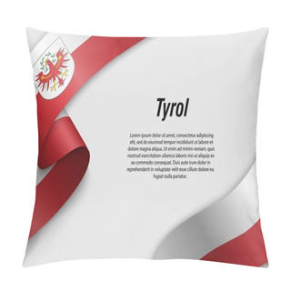 Personality  Waving Ribbon Or Banner With Flag State Of Austria Pillow Covers